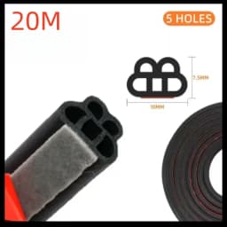Car Rubber Door Sealing Car Door Hood Trunk Seal Strip 5/10/20meters Universal Noise Insulate Car Door Seal Strip Rubber Sealing