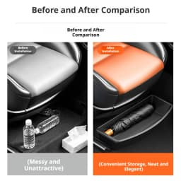 SEAMETAL Car Seat Bottom Organizer Box Universal Hidden Seats Box Under Car Seat Case Moved In for Umbrella Keys Cards Collector