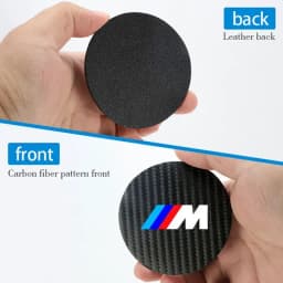 2Pcs Car Leather Coaster Mat Anti-slip Water Cup Pad For BMW M Performance E46 E90 E60 F20 X1 F10 F30 X3 E70 E39 E36 E87 X7 E92