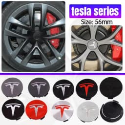 Hot ABS Tesla Wheel Center Hub Cap Emblem Logo Car Rims Cover Hubcap For Tesla Model 3 Y X S Original Badge Accessories