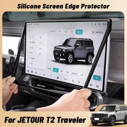 Car Central Control Screen Silicone Protective Sleeve Navigation Screen Protective Frame Accessories For JETOUR T2 TRAVELER