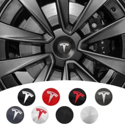 Hot 4pcs 56mm Car Wheel Center Hub Stickers Cap Emblem Cover Tesla Model 3 Model S Model X Y Juniper Roadster Wye Accessories