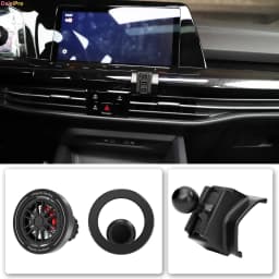 Custom Fit for Volkswagen Golf 8 MK8 2021-2024 Magnetic Phone Mount Airflow Cooling Phone Holder 360° Swivel Phone Holder Base