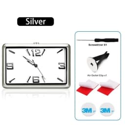 Auto Fashion Car Air Conditioning Vent Electronic Quartz Clock Square Vertical Car Clock Car Luminous Electronic Clock