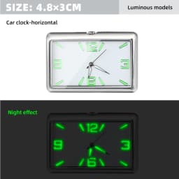 Auto Fashion Car Air Conditioning Vent Electronic Quartz Clock Square Vertical Car Clock Car Luminous Electronic Clock