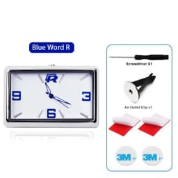 Auto Fashion Car Air Conditioning Vent Electronic Quartz Clock Square Vertical Car Clock Car Luminous Electronic Clock
