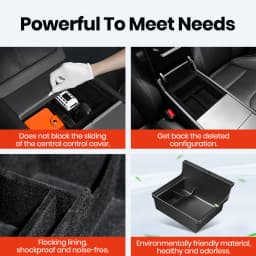 YZ For Tesla Highland Model 3 Y Juniper Center Armrest Hidden Box Holder Console Organizer Car Storage Box  Accessories