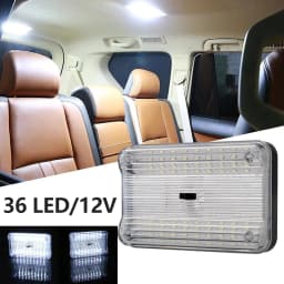 36 LED Car White Rectangular Lights 12V Vehicle Ceiling LED Lighting Lamp Auto Dome Reading Light with On/Off Switch Trunk Lamp