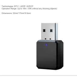 Bluetooth 5.0 Car Kit Wireless Music 3.5Mm Aux Usb Power Audio Receiver Adapter Auto Bluetooth Stereo for Car Radio Mp3