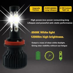 2pcs 16000Lm 50W H4 H8 H9 9004 9007 Hi/Lo Beam H1 H3 H7 9005/HB3 9006/HB4 H8H9H11 9012 Auto Led Headlight White Car Lights 12V