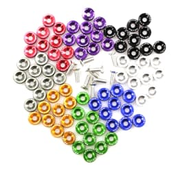 M6 Aluminum 10 Pcs/Pack Car Modified Hex Fasteners Fender Washer JDM Bumper Engine Concave Screws