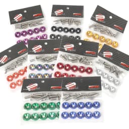M6 Aluminum 10 Pcs/Pack Car Modified Hex Fasteners Fender Washer JDM Bumper Engine Concave Screws