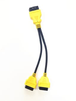 30cm 16Pin OBD2 Connector Cable Male to Dual Female Y Cable OBDII Splitter Extension Cable 1-2 Car Diagnostic Cable