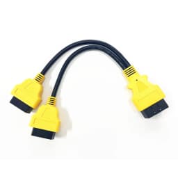 30cm 16Pin OBD2 Connector Cable Male to Dual Female Y Cable OBDII Splitter Extension Cable 1-2 Car Diagnostic Cable