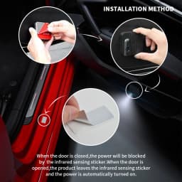 1/2PCS For Captur Scenic Twingo RS GT Sport Car Door Welcome Lights Laser Projector Logo Wireless Sensing Accessorie
