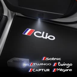 1/2PCS For Captur Scenic Twingo RS GT Sport Car Door Welcome Lights Laser Projector Logo Wireless Sensing Accessorie