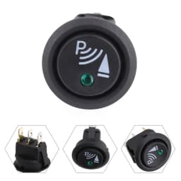 Round Rocker Switch 12V 20A Round Toggle Switch Car 3 Pin Rocker/Parking Off Switch Front Rear Walking Sensor Interior Accessory