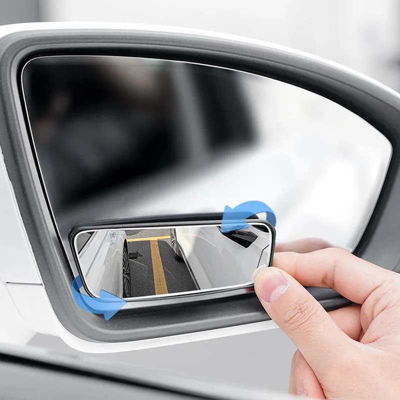 2Pcs 360 Degree Adjustable Blind Spot Mirror Car Auxiliary Rearview Convex Mirror Round Frame Wide Angle Mirrors for Car Reverse