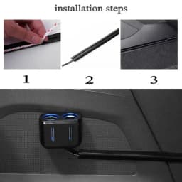 4Pc Sleek Car Cable Organizer Kit Universal Sleeves for a Neat Damage-Free Interior Protect Charging Wires Enhance Aesthethetic