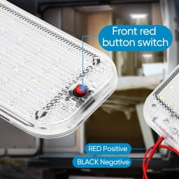 Universal Ceiling Light Bright Car Indoor Lamp With ON/OFF Switch 48LEDs Interior Dome Light For Box Trucks, Campers, Boats, RVs