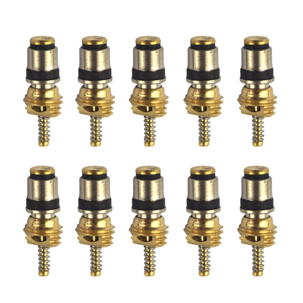 10pcs Car Automotive A/C Air Conditioning Valve Core Brass for Volvo Citroen Fukang Elysee Copper