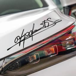 Car Sticker Personalized Schumacher Art Signature Lamp Eyebrows Die-Cut Auto Parts Decoration Vinyl Decals,30CM