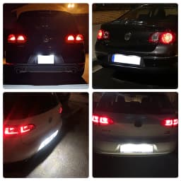 2Pcs For VW Golf 4/5/6/7 Passat Amarok Arteon New Beetle Crafter Crafter Eos White LED Number License Plate Light