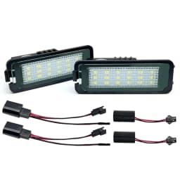 2Pcs For VW Golf 4/5/6/7 Passat Amarok Arteon New Beetle Crafter Crafter Eos White LED Number License Plate Light