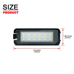 2Pcs For VW Golf 4/5/6/7 Passat Amarok Arteon New Beetle Crafter Crafter Eos White LED Number License Plate Light