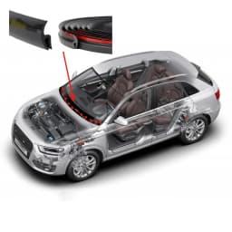 1.7m Car Rubber Seal Strips Seal Protector Sticker Window Edge Windshield Roof Rubber Sealing Strip Noise Insulation Accessories