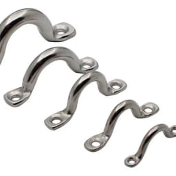 4Pcs 5mm Stainless Steel Wire Eye Strap Boat Marine Tie Down Fender Hook Canopy Engines Accessories 316 Stainless Steel