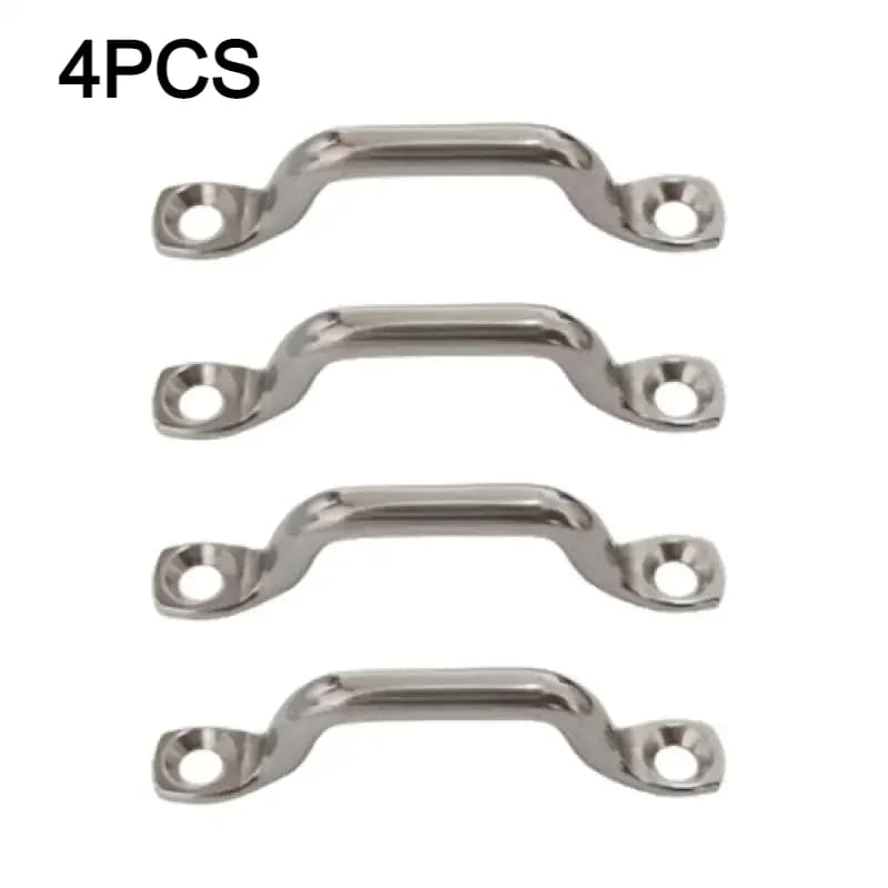 4Pcs 5mm Stainless Steel Wire Eye Strap Boat Marine Tie Down Fender Hook Canopy Engines Accessories 316 Stainless Steel