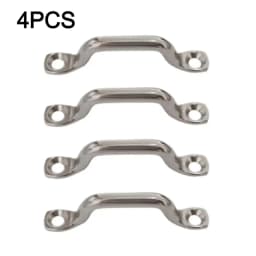 4Pcs 5mm Stainless Steel Wire Eye Strap Boat Marine Tie Down Fender Hook Canopy Engines Accessories 316 Stainless Steel
