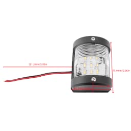 AD 1pc Universal 12V 24V ABS LED Navigation Light Lamp Signal Lamp For Marine Boat Yacht Truck Trailer Van White Side Light