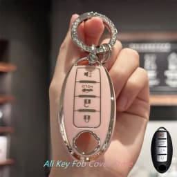 Key Fob Cover Keychain Lanyard for Nissan Altima Rogue Sentra Pathfinder Frontier Maxima Titan Murano Kicks Juke Versa Arma