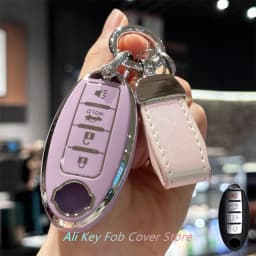 Key Fob Cover Keychain Lanyard for Nissan Altima Rogue Sentra Pathfinder Frontier Maxima Titan Murano Kicks Juke Versa Arma