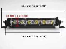 7 Inch LED Light Bar Car Off Road use Moto Work Lamp 30W Slim Single Row Spot Mini Truck Automobile 12V 24V