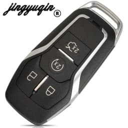 Jingyuqin 3/4/5 Buttons Smart Remote Key Case For Ford Mustang Edge Explorer Fusion Mondeo Kuka Car Shell Fob Uncut Blade