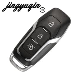 Jingyuqin 3/4/5 Buttons Smart Remote Key Case For Ford Mustang Edge Explorer Fusion Mondeo Kuka Car Shell Fob Uncut Blade
