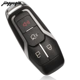 Jingyuqin 3/4/5 Buttons Smart Remote Key Case For Ford Mustang Edge Explorer Fusion Mondeo Kuka Car Shell Fob Uncut Blade