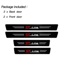 Auto Door Sill Carbon Fiber Car Sticker Protector Strip Waterproof Protect Film For Ford ST LINE STLINE Mk3 Mk4 Focus Mustang