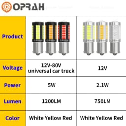 2pcs LED 1156 BA15S P21W 1157 BAU15S PY21W P21/5W BAY15D For Car Truck ATV Light Canbus 5630SMD Turn Signal Lamp DRL Bulb 12V24V