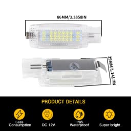 2/10PCS OEM# 1K094710971N For VW Golf 4 5 6 7 Passat B5 B6 B7 Car LED Bulb Interior Sun Visor Vanity Mirror Lamps for Volkswagen