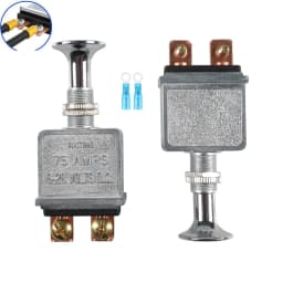 Heavy Duty Push-Pull Switch On/Off 75 AMP 6-28V DC 2 Position Spst On/Off for Automotive, Trucks