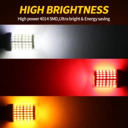 2pcs High Power Car LED Light Glass 4014SMD Canbus 1156 P21W PY21W 1157 P21/5W 7440 W21/5W W21W Turn Signal Lamp Tail Indicator