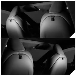 LUCKEASY for Tesla Model X S 2024 2026 Front Seat Backrest Hook Sundries Storage Organizer Convenient Hanging Hook Accessories