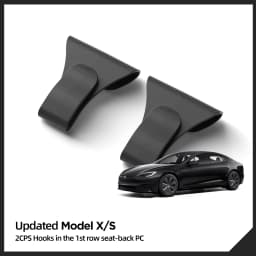 LUCKEASY for Tesla Model X S 2024 2026 Front Seat Backrest Hook Sundries Storage Organizer Convenient Hanging Hook Accessories