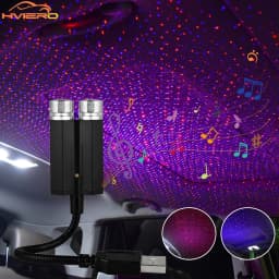 Car Roof Star Lights Interior USB Mini LED Starry Sky Projector Auto Lamp Decoration Night Galaxy Laser Home Atmosphere Lantern