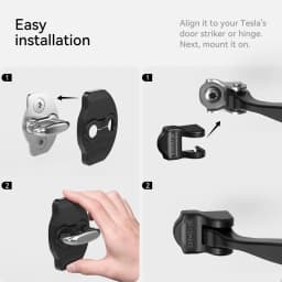 YZ For Tesla Model 3 Y YL Highland Juniper Car Door Lock & Hinge Cover Shock Absorber Soundproof Cushion Rubber 2026 Decoratingg