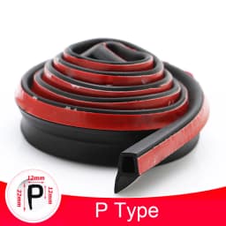 SEAMETAL 4Meter Car Door Seal Strip Stickers Anti-Dust Soundproof Sealing Big D Z P Type Noise Insulation Car Accessories Goods